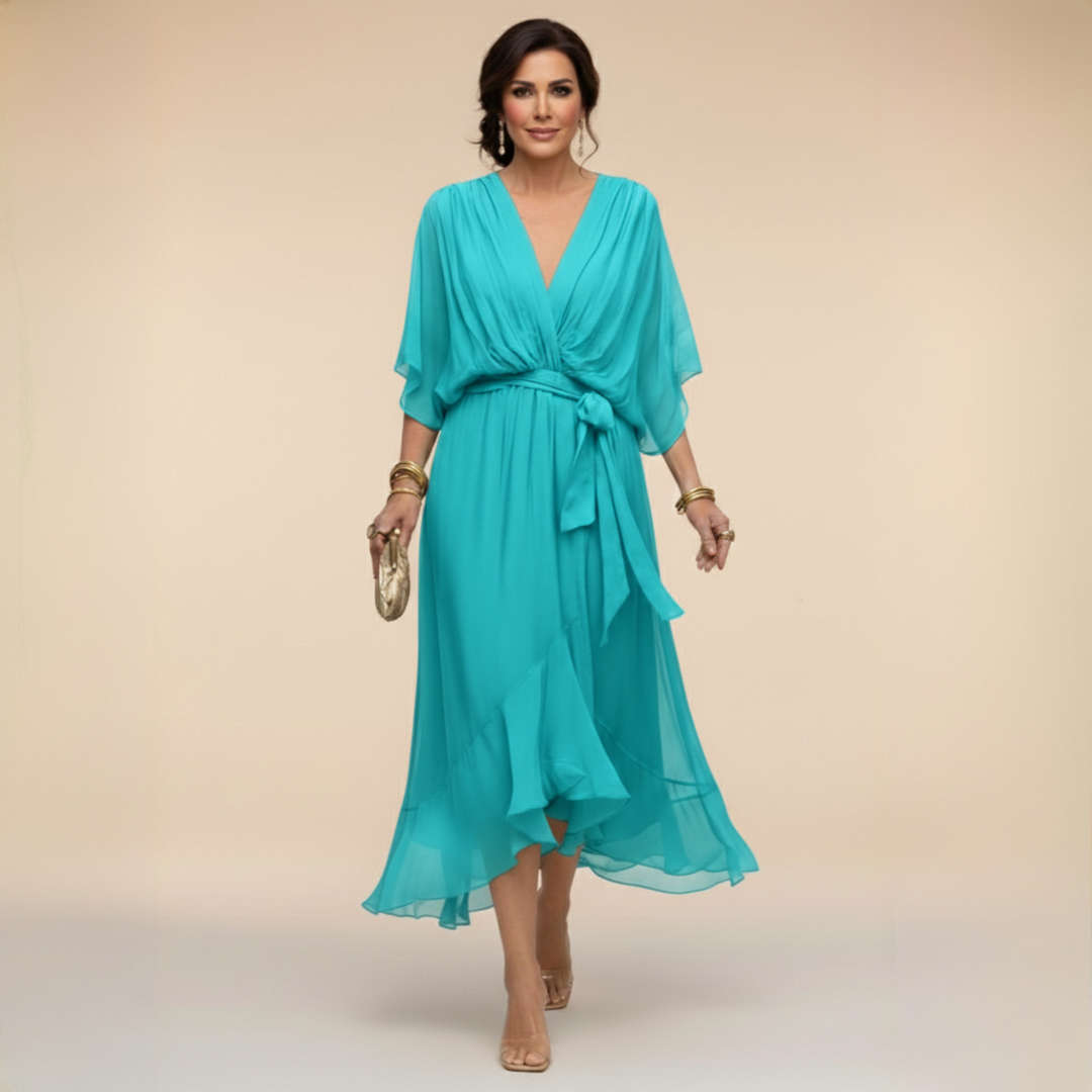 Arabella | Robe Silhouette Col V Fluide