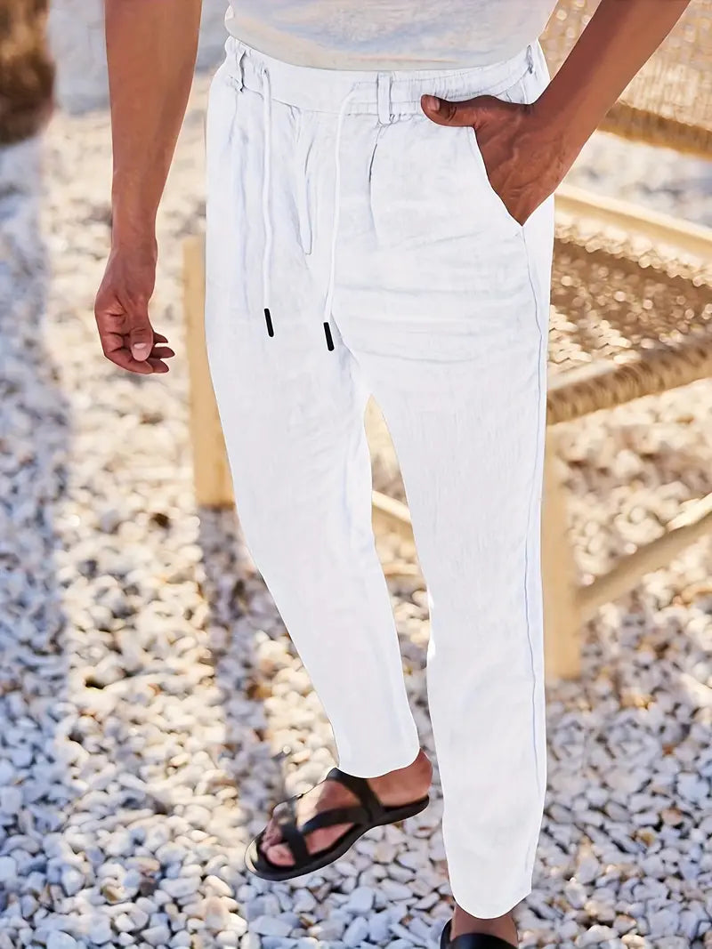 Norbert | Pantalon Large en Lin à Cordon