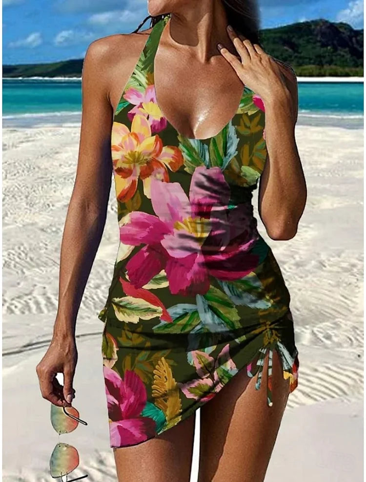 Fiesta | Tankini Graphique Fleuri Ventre Plat