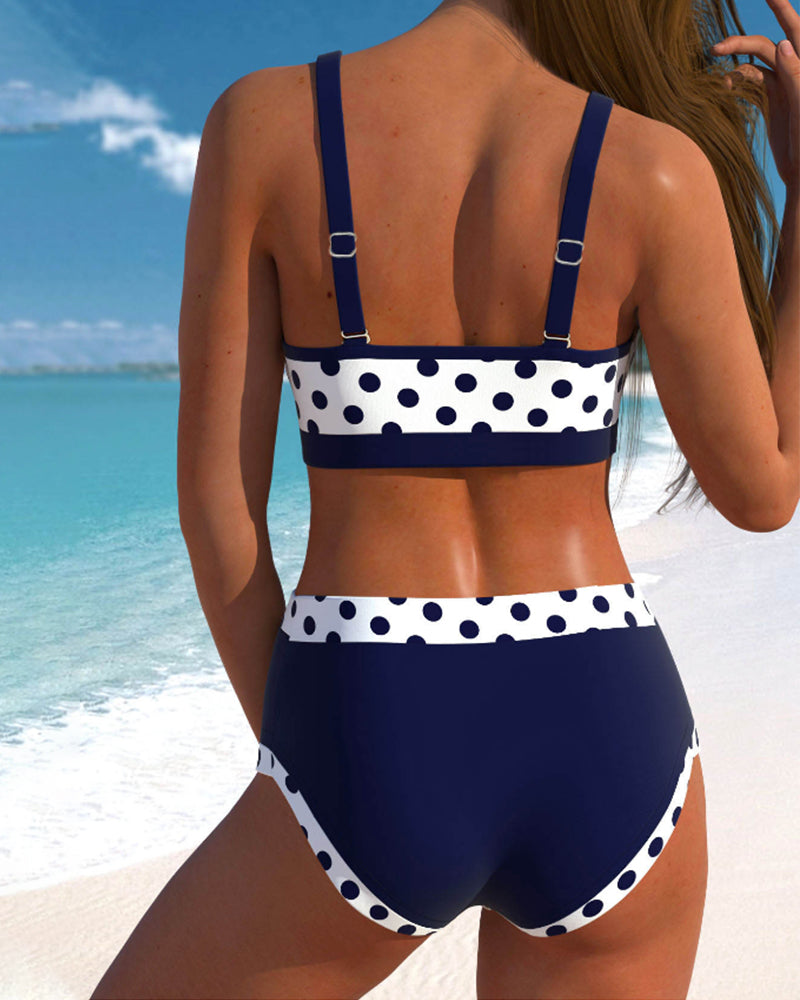 Liesbeth | Bikini Patchwork Taille Haute