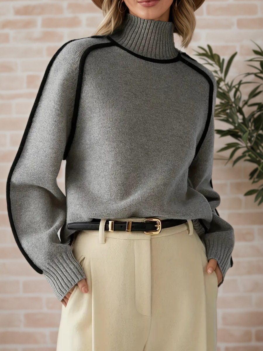 Donna | Pull Élégant à Col Haut