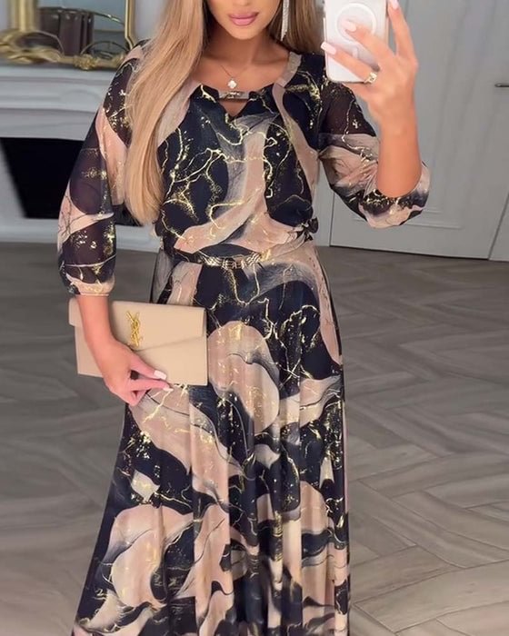 Susan | Robe Maxi Mousseline Imprimée Fluide