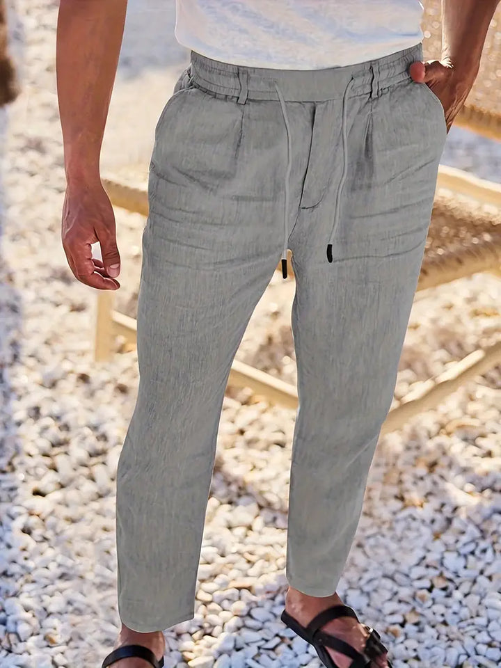 Norbert | Pantalon Large en Lin à Cordon