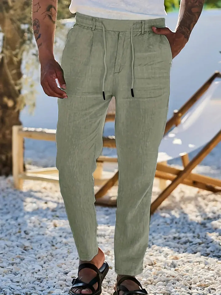 Norbert | Pantalon Large en Lin à Cordon