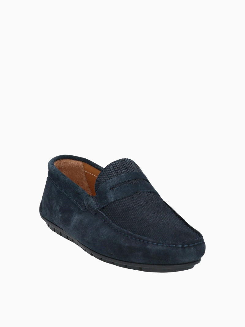 James | Mocassins Suède Bateau Bleu Marine