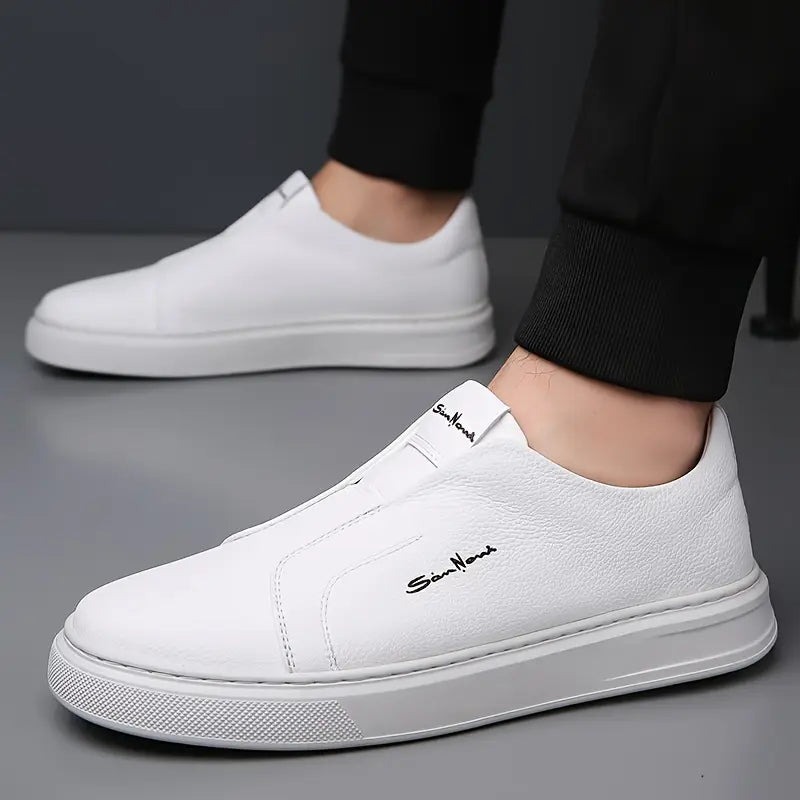 Vincent | Baskets Sans Lacets Confort Quotidien en Cuir