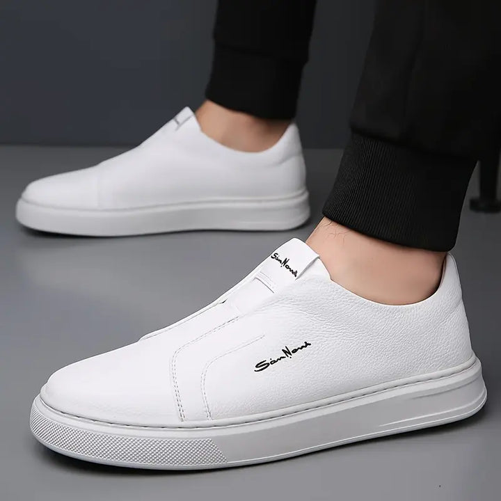 Vincent | Baskets Sans Lacets Confort Quotidien en Cuir