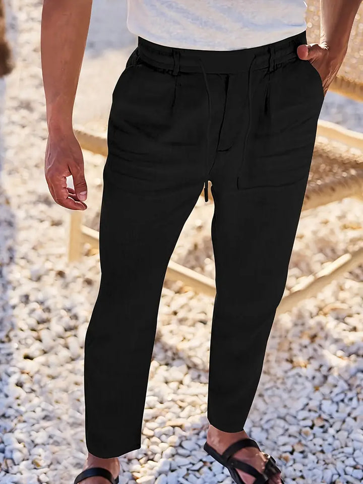 Norbert | Pantalon Large en Lin à Cordon