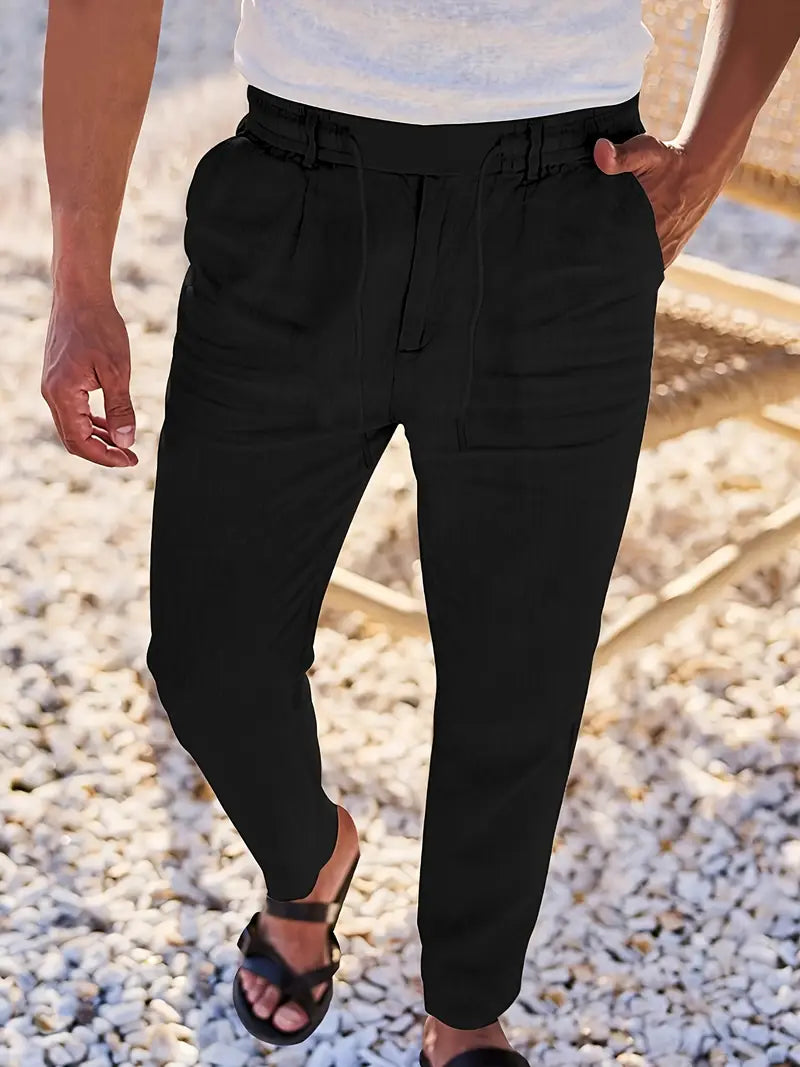 Norbert | Pantalon Large en Lin à Cordon