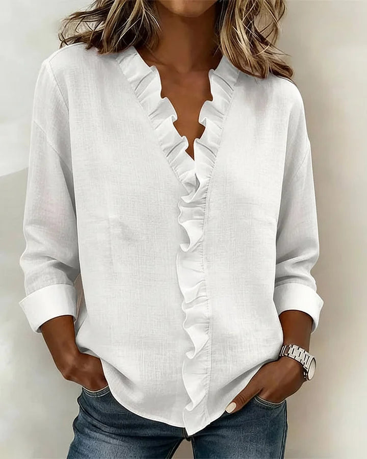 Éléonore | Blouse Volants Élégante