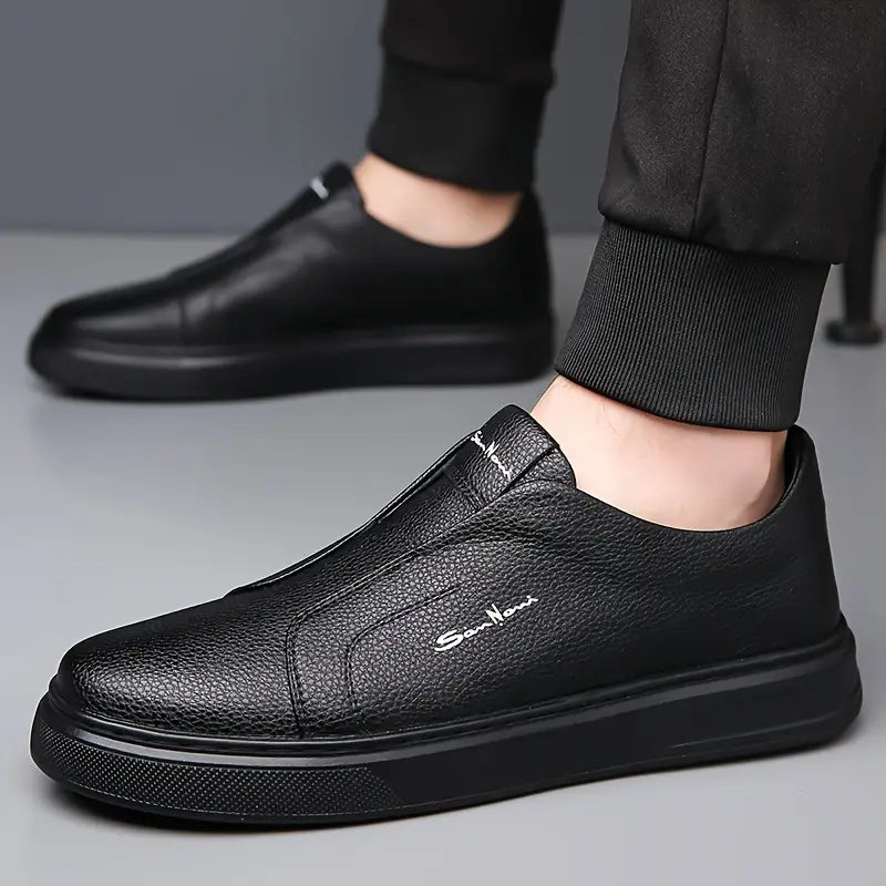 Vincent | Baskets Sans Lacets Confort Quotidien en Cuir