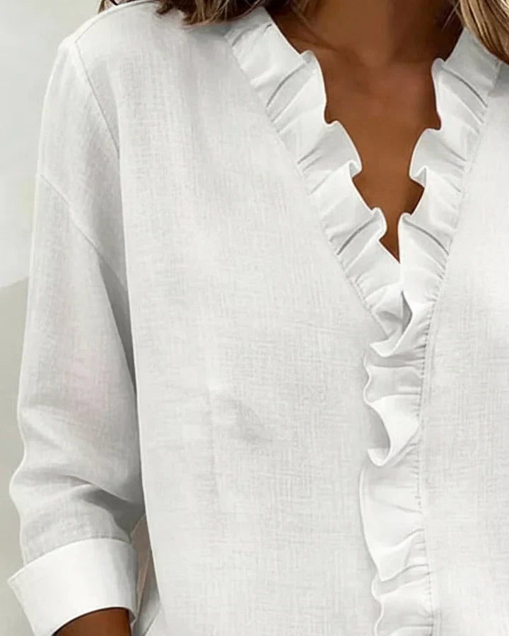 Éléonore | Blouse Volants Élégante