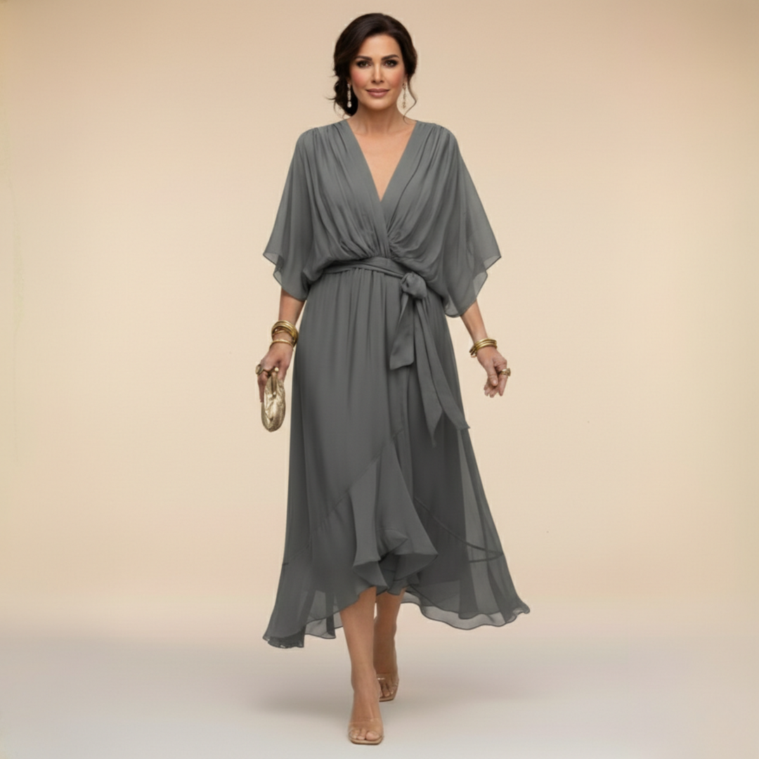Arabella | Robe Silhouette Col V Fluide