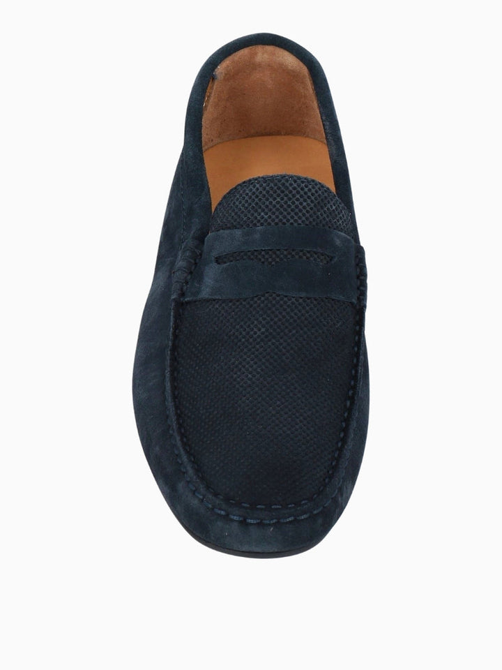 James | Mocassins Suède Bateau Bleu Marine