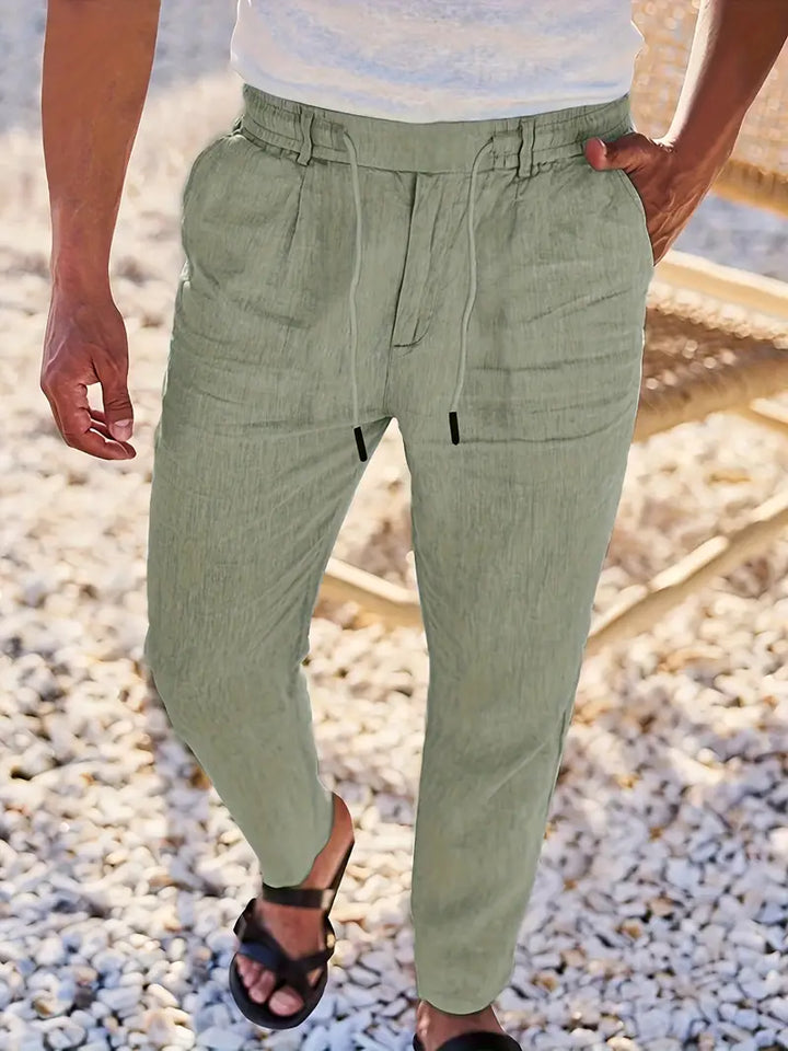 Norbert | Pantalon Large en Lin à Cordon