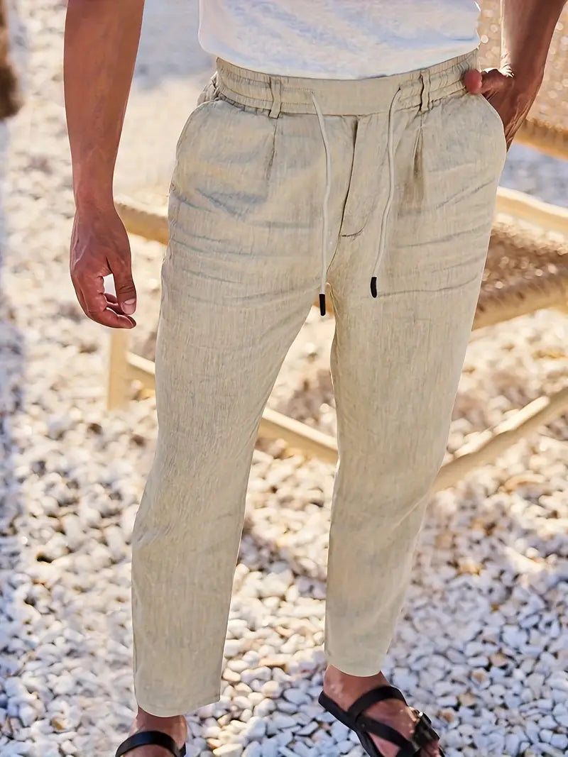 Norbert | Pantalon Large en Lin à Cordon