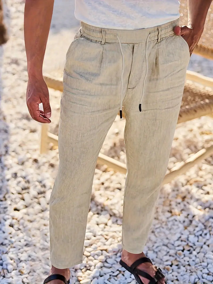 Norbert | Pantalon Large en Lin à Cordon