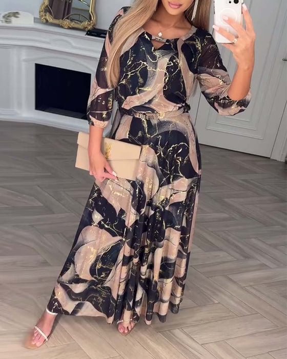 Susan | Robe Maxi Mousseline Imprimée Fluide