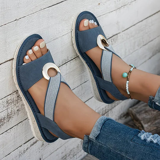 Luna | Sandale Orthopédique Confort en Cuir
