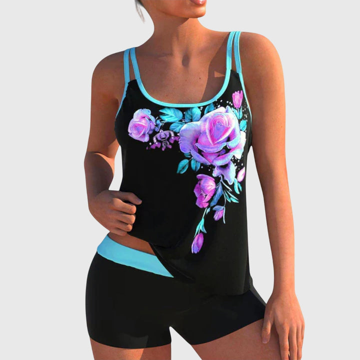 Flor | Tankini Fleuri Effet Ventre Plat