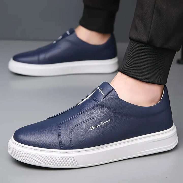 Vincent | Baskets Sans Lacets Confort Quotidien en Cuir