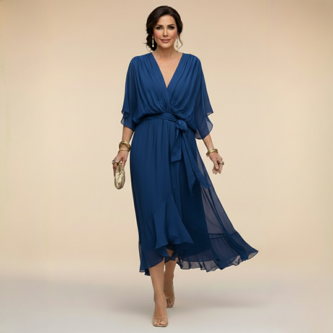 Arabella | Robe Silhouette Col V Fluide