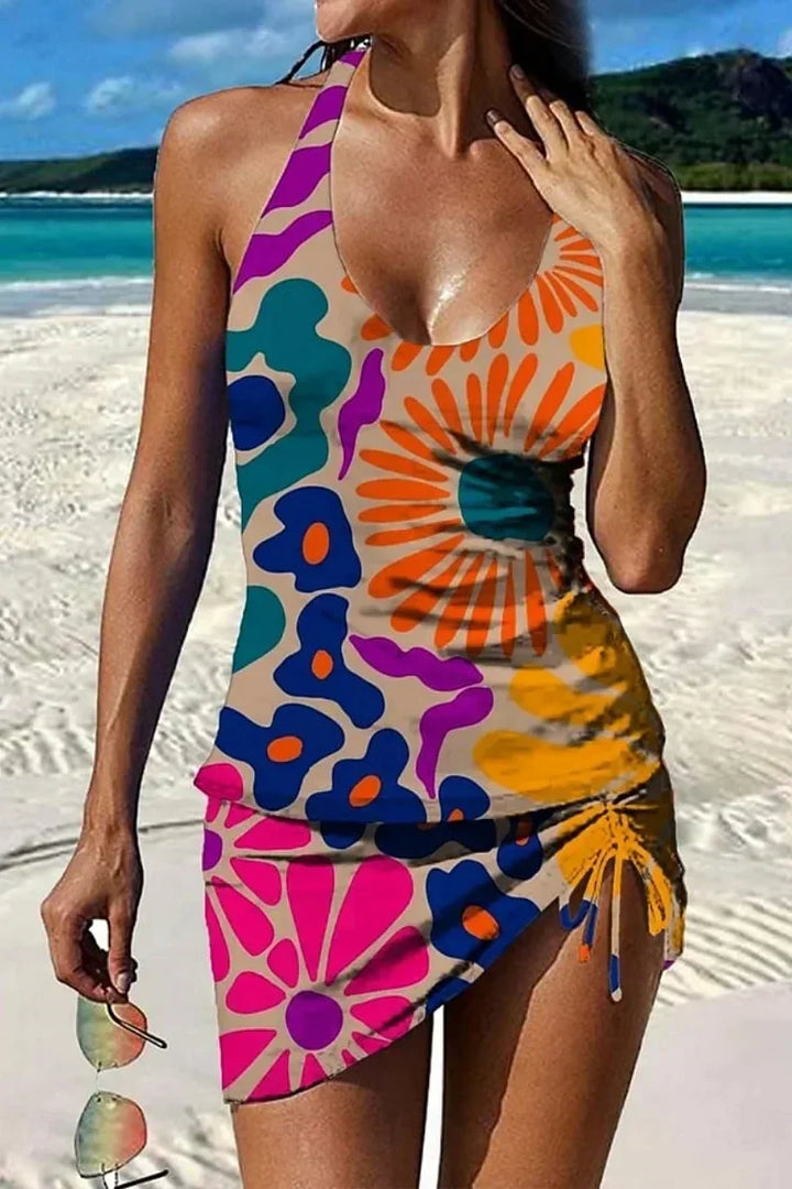 Fiesta | Tankini Graphique Fleuri Ventre Plat