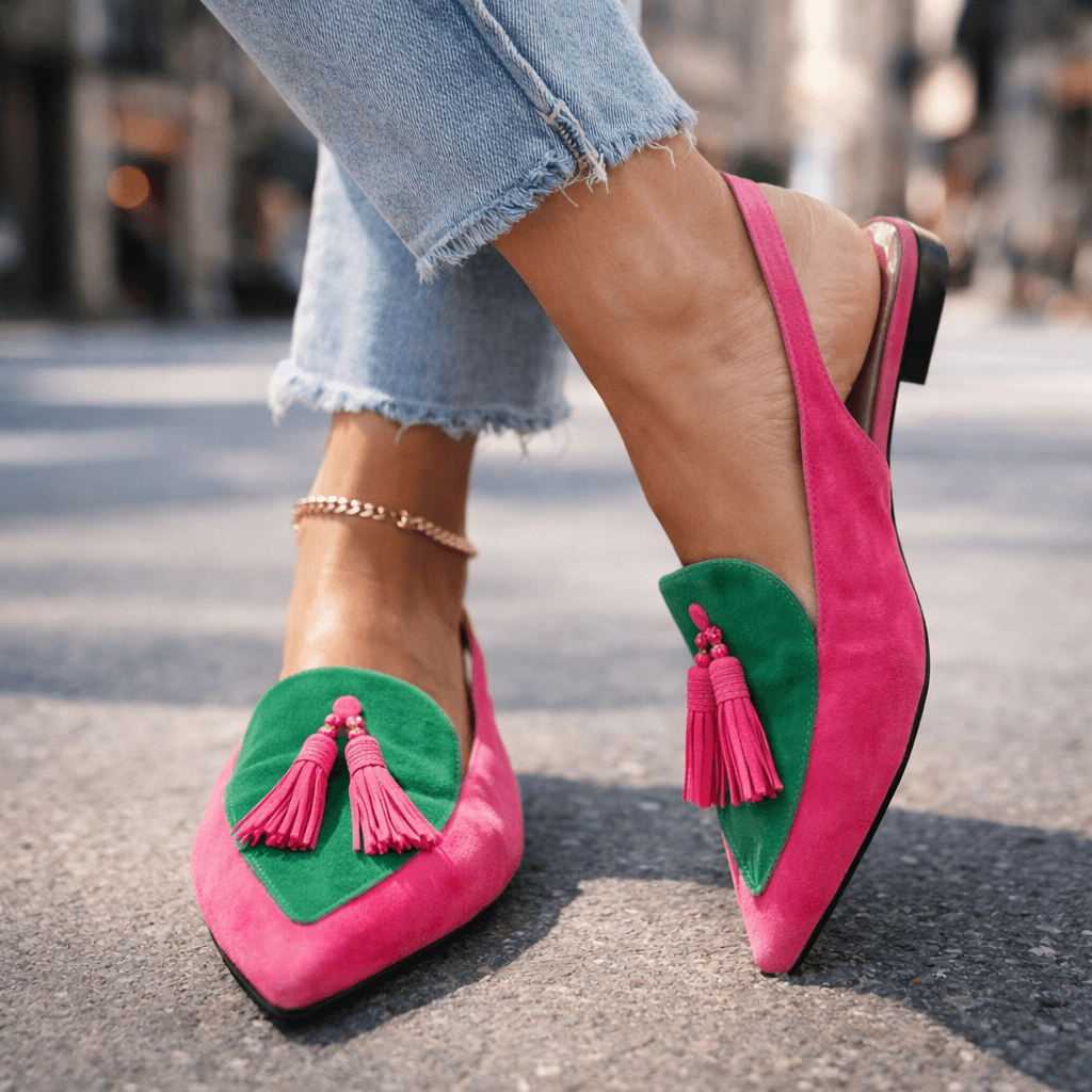 Élise | Mocassin Cuir Bride Franges