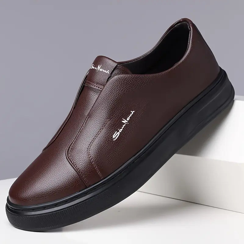 Vincent | Baskets Sans Lacets Confort Quotidien en Cuir
