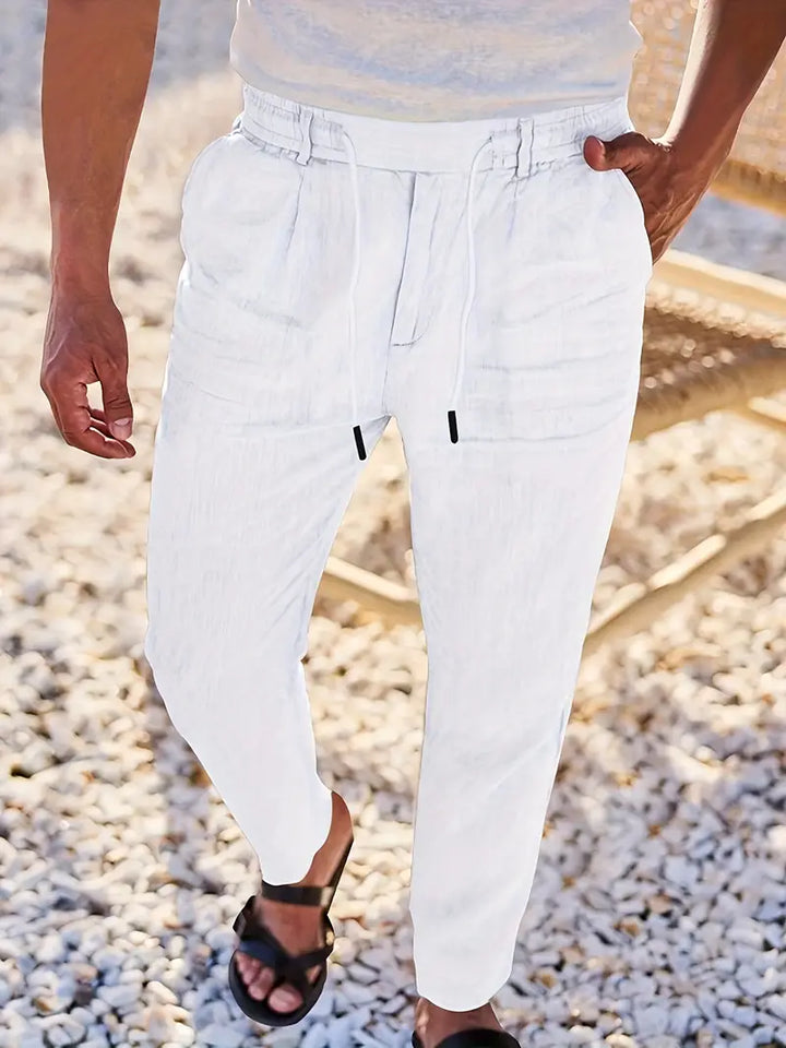 Norbert | Pantalon Large en Lin à Cordon