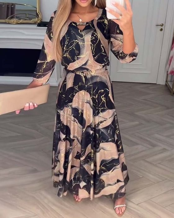 Susan | Robe Maxi Mousseline Imprimée Fluide
