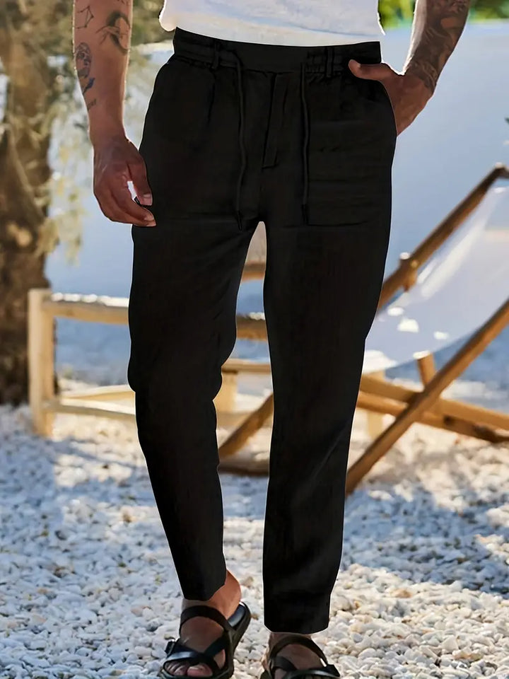 Norbert | Pantalon Large en Lin à Cordon