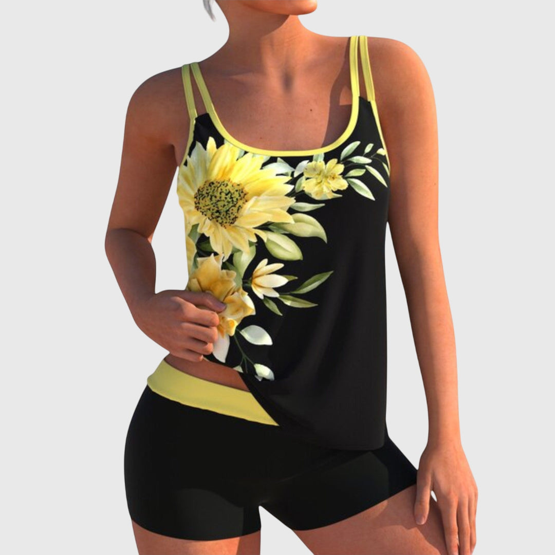 Flor | Tankini Fleuri Effet Ventre Plat