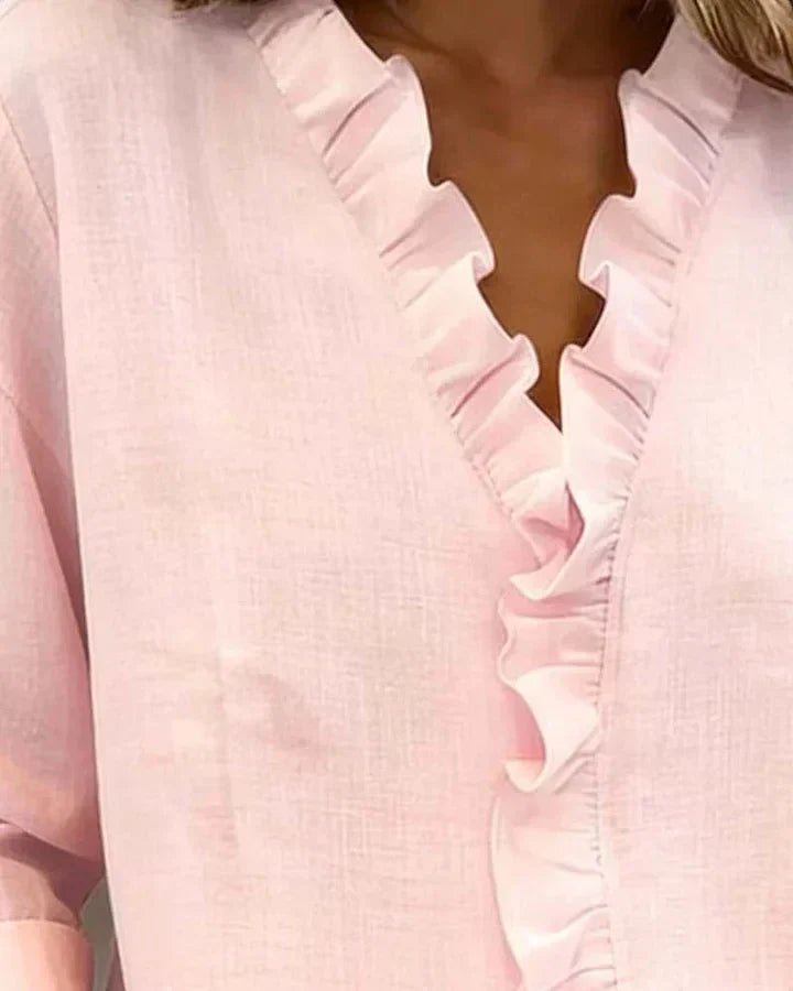 Éléonore | Blouse Volants Élégante