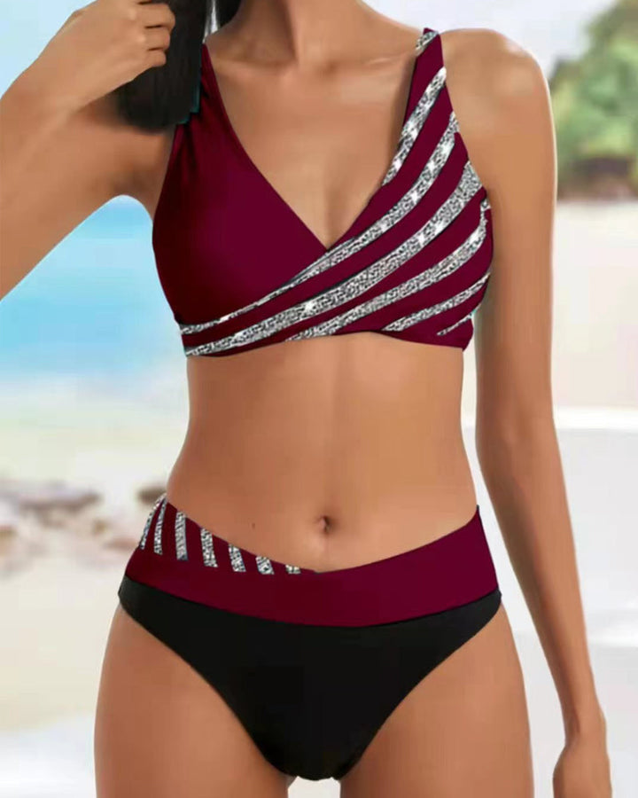 Mona | Bikini Imprimé Tons Chauds