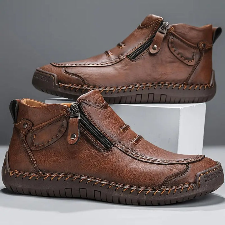 Raphaël | Chaussure Orthopédique Zip Latéral en Cuir