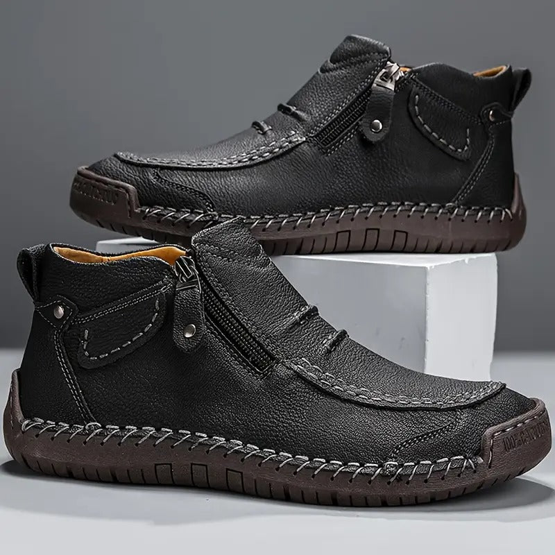 Raphaël | Chaussure Orthopédique Zip Latéral en Cuir