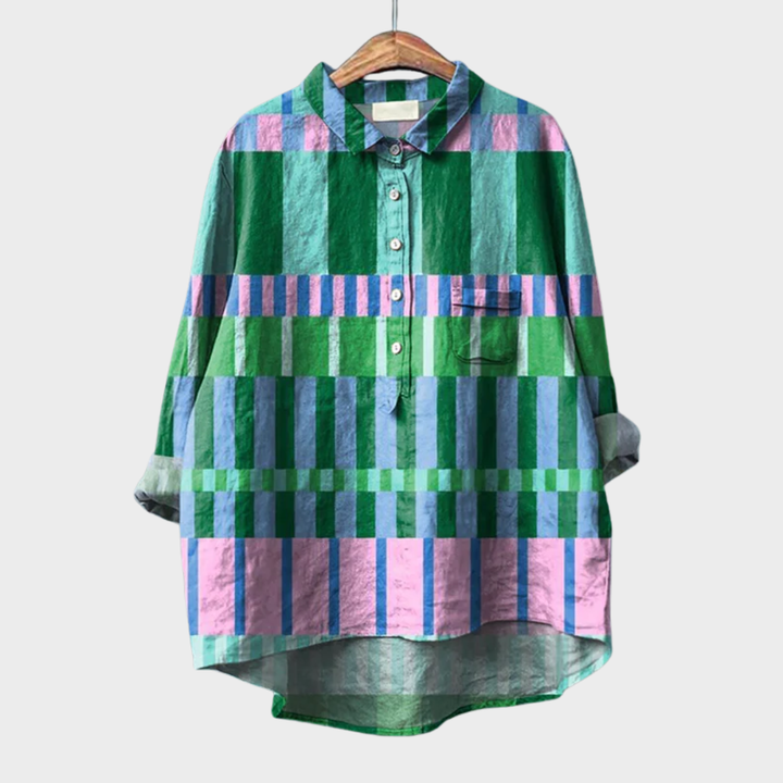 Amber | Chemise Bicolore Élan Créatif