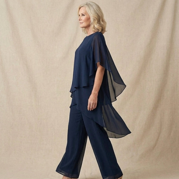 Kimmy | Top Drapé avec Pantalon Palazzo
