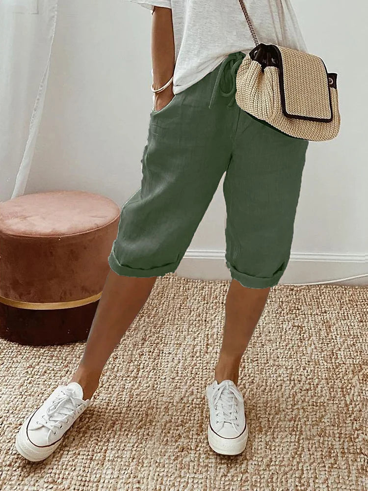 Béatrice | Short Élégant Confort Lin et Coton