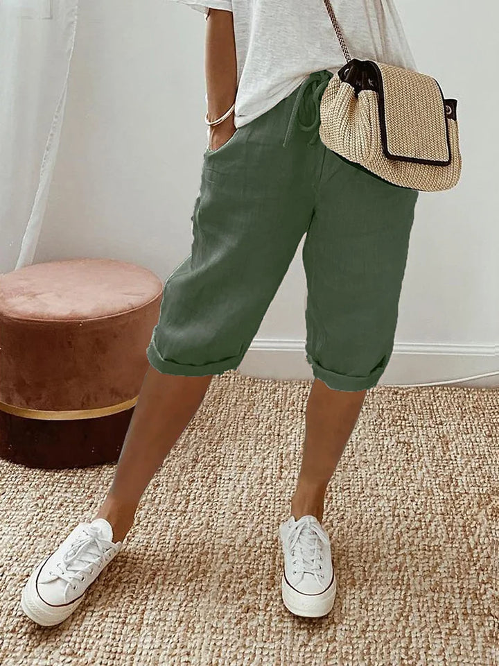 Béatrice | Short Élégant Confort Lin et Coton