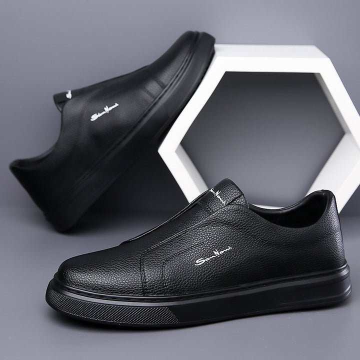 Vincent | Baskets Sans Lacets Confort Quotidien en Cuir