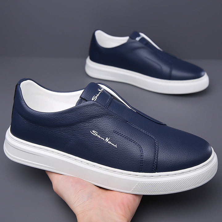 Vincent | Baskets Sans Lacets Confort Quotidien en Cuir