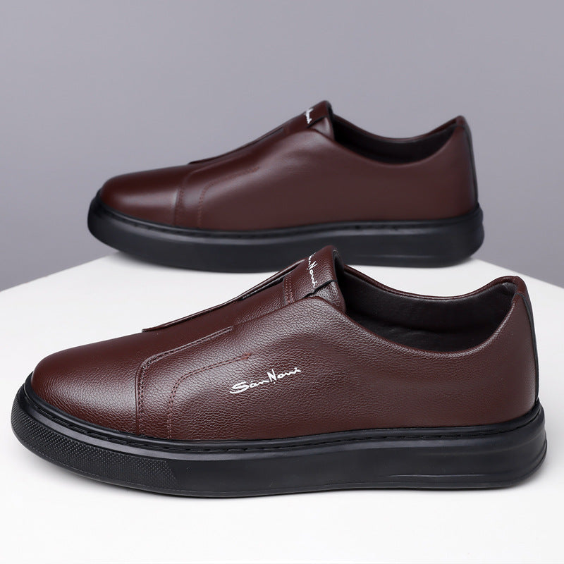 Vincent | Baskets Sans Lacets Confort Quotidien en Cuir