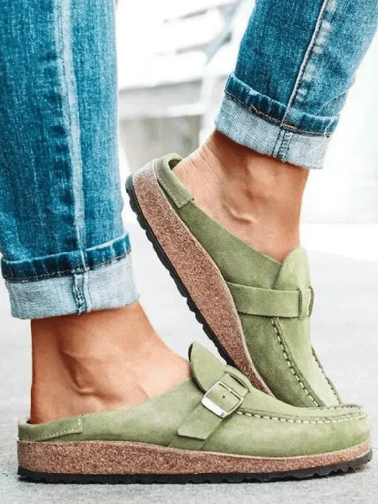 Margaux | Sabot Liège Daim Boucle Ajustable