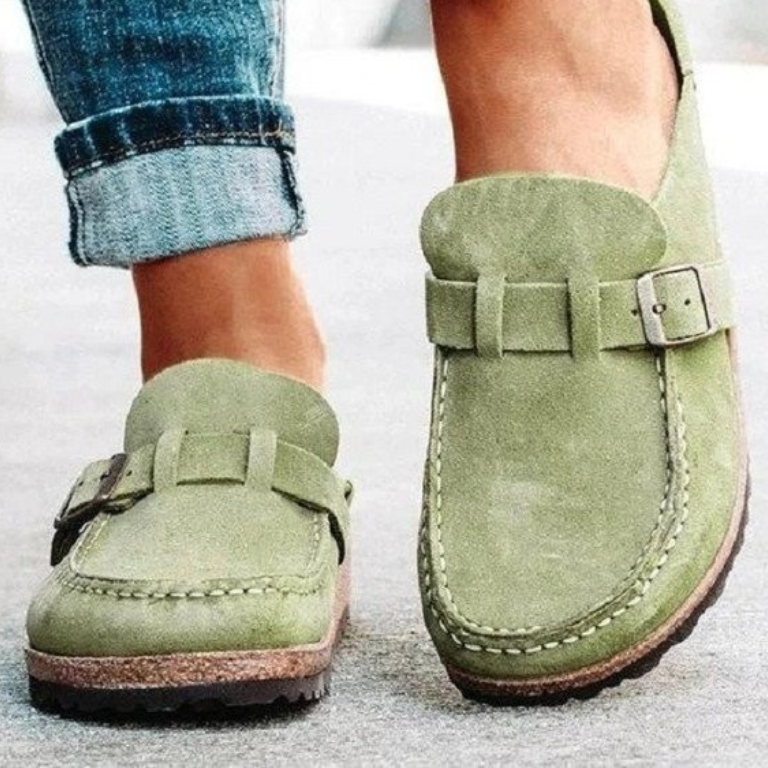 Margaux | Sabot Liège Daim Boucle Ajustable