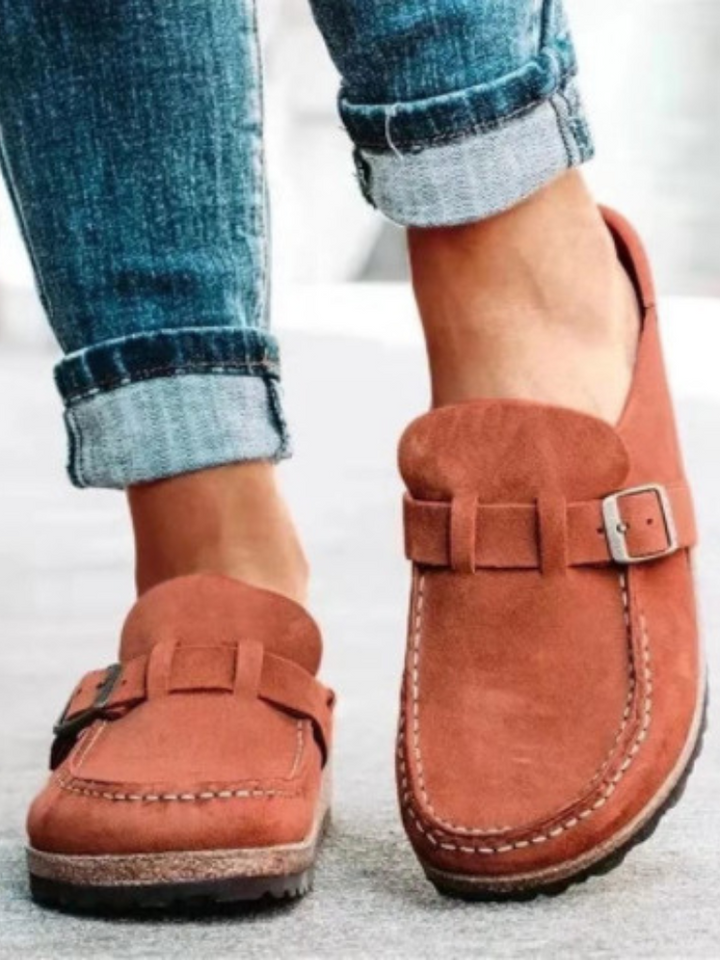 Margaux | Sabot Liège Daim Boucle Ajustable