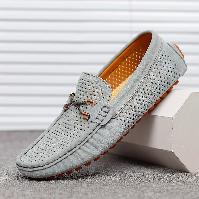 Léopold | Mocassin Respirant Quotidien en Cuir et Suède