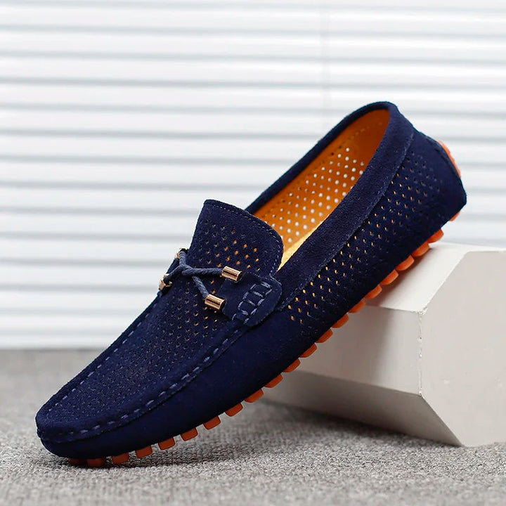 Léopold | Mocassin Respirant Quotidien en Cuir et Suède
