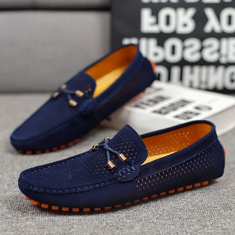 Léopold | Mocassin Respirant Quotidien en Cuir et Suède
